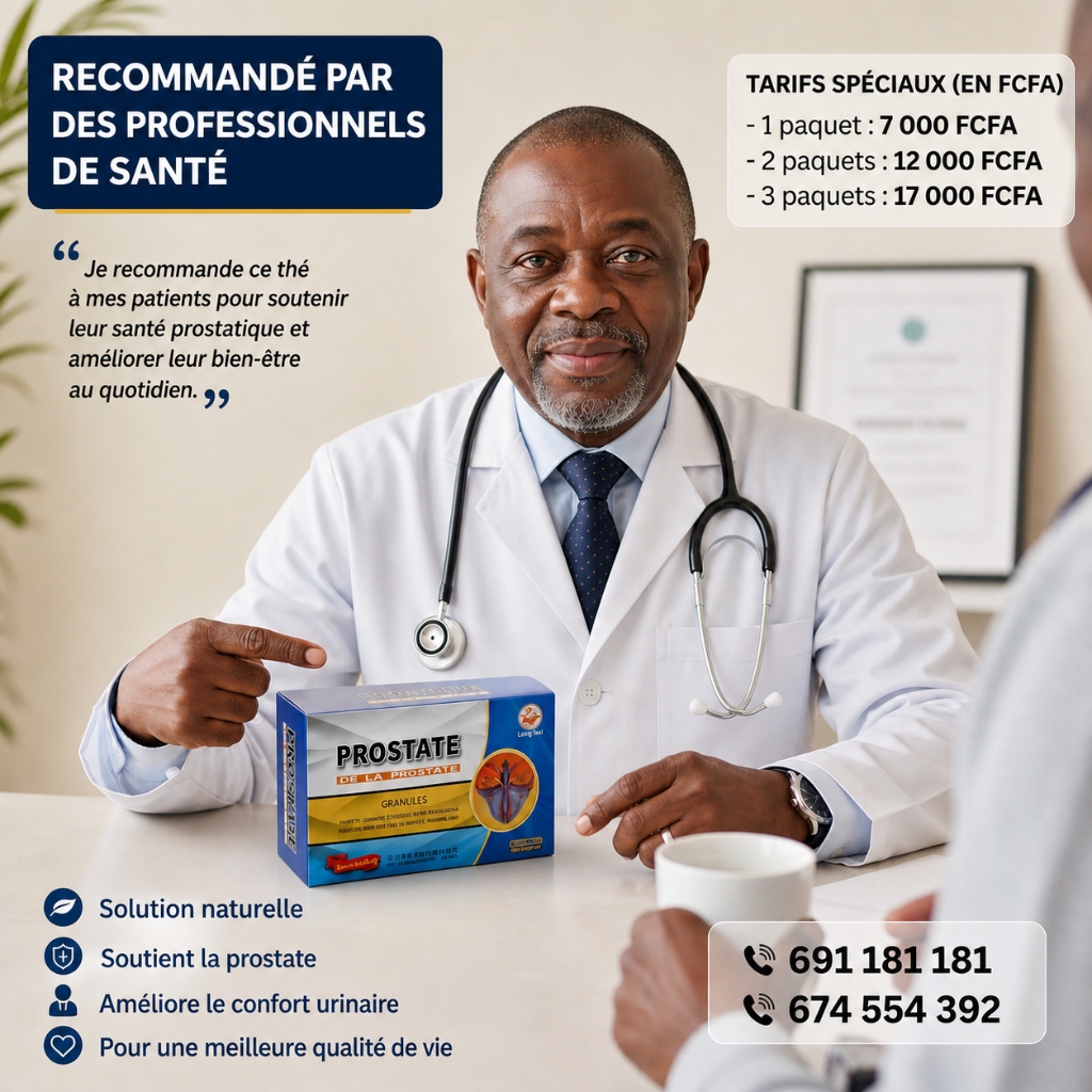 Médecin de santé souriant recommandant le Thé Prostate Long Hai